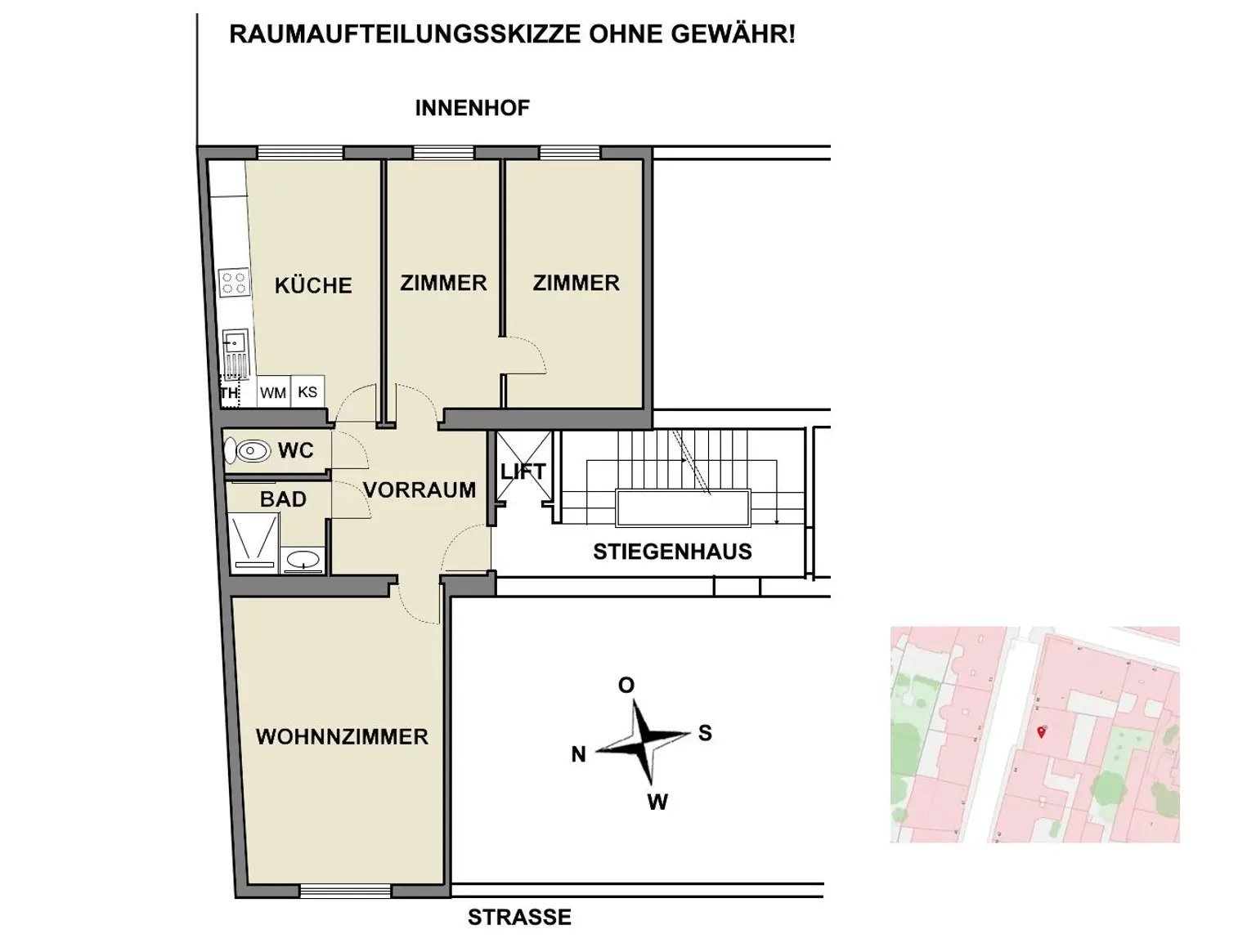 Eigentumswohnung mit Garage in ausgezeichneter Lage nahe Brunnenmarkt. Top Verkehrsanbindung und Infrastruktur