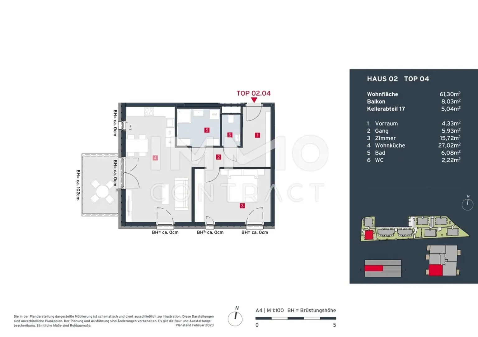 Lichtdurchflutete 2-Zimmer-Balkon-Wohnung im Erstbezug in traumhafter Anlage - provisionsfrei!