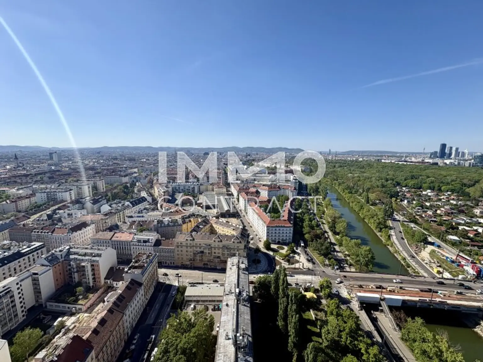 Rarität: Möblierte Zweizimmer-Wohnung im TrIIIple mit Blick wohin das Auge reicht (28. Stock)