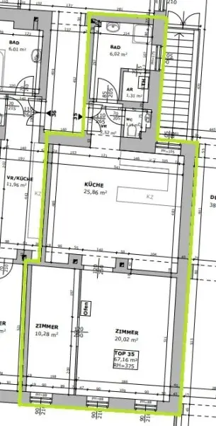 BLICK INS GRÜNE - Sanierungsbedürftiger Altbau in Hofruhelege!
