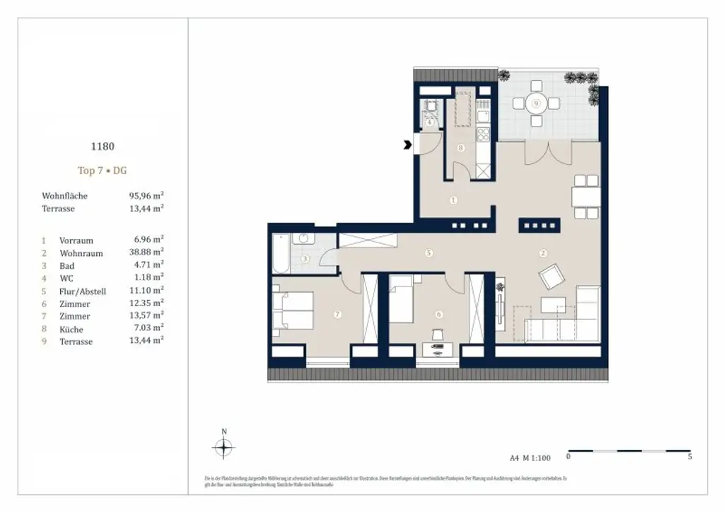 Heller 3-Zimmer Erstbezug mit Terrasse, Nähe Kutschkermarkt