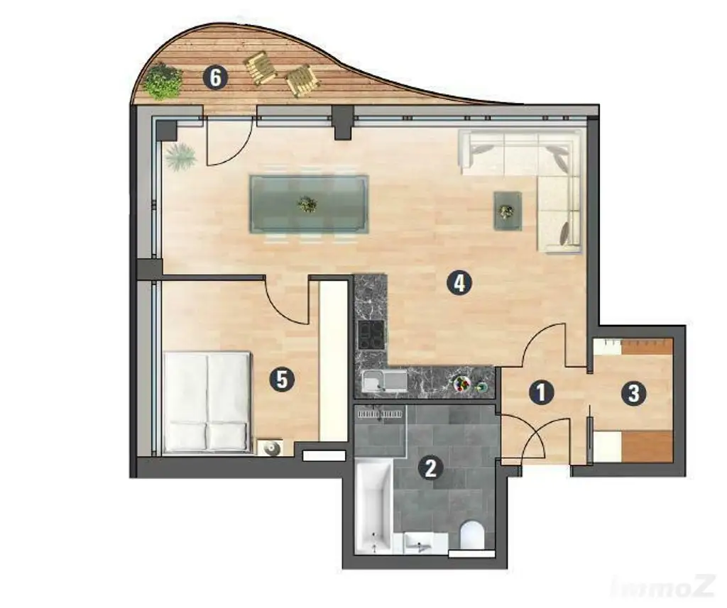 Wohnen in der City mit Balkon und Tiefgarage