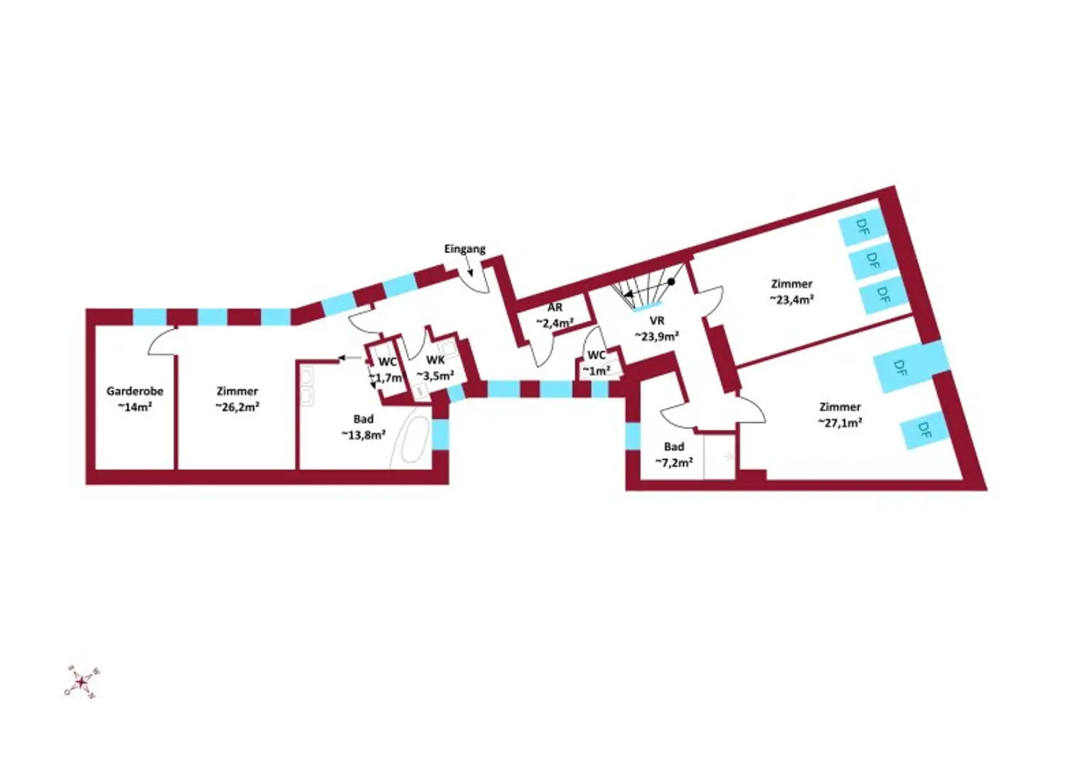 PENTHOUSE LIVING MIT PANORAMABLICK I MARIA HILFERSTRASSE I ca.100 m² TERRASSE I 7-Zimmer und 3 Bäder I U-Bahn Nähe