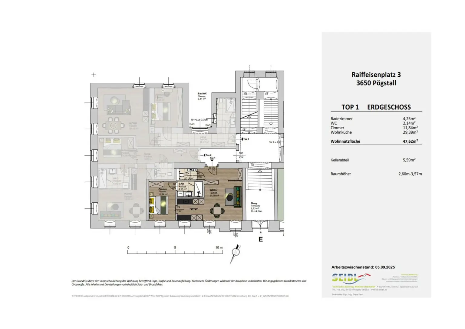 Charakteristisches Zinshaus im Ortszentrum