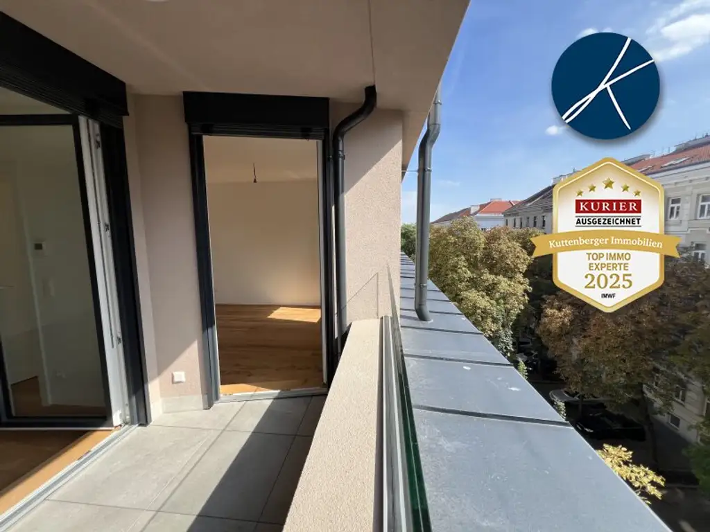 *Superprojekt: ''Über den Baumwipfeln" Top 44 Erstklassige 2-Zimmer Loggia-Wohnung + TRAUMHAFTE SÜDAUSRICHTUNG mit Blick auf die Kastanienbäume