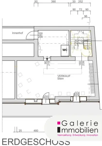 113m² Geschäftslokal/ Atelier mit Galerie an werbewirksamer Lage in Neubau !