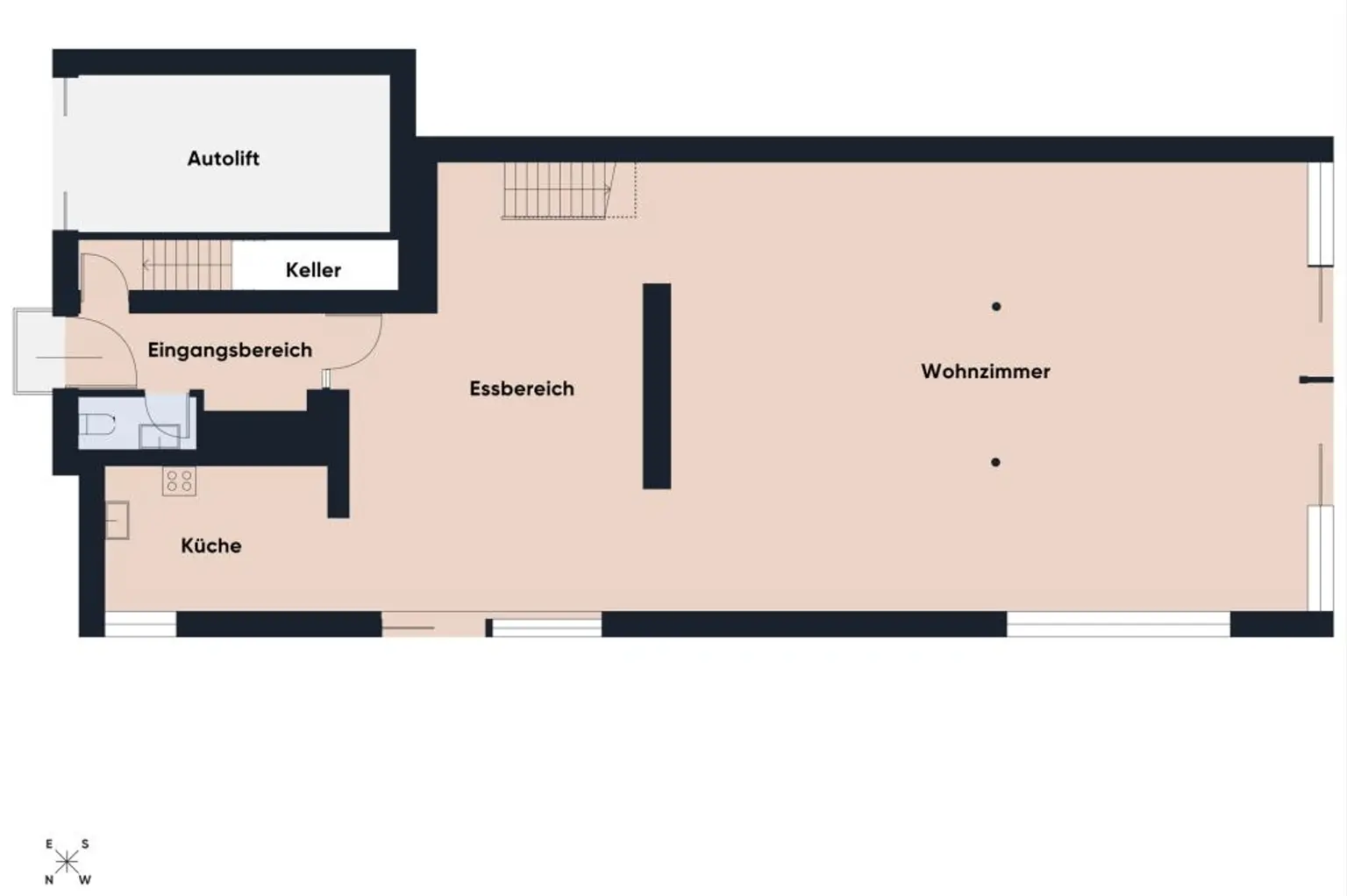 Grundriss ohne Maßstab / Erdg