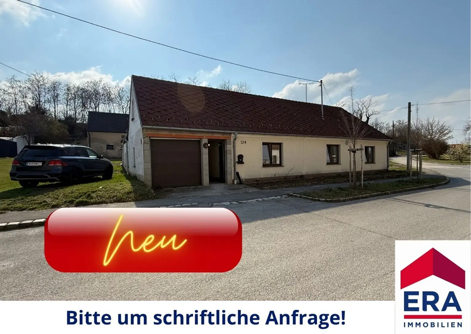 NEU: Frisch saniertes, ebenerdiges Miethaus mit uneinsehbarem Innenhof, Doppelgarage und viel Platz