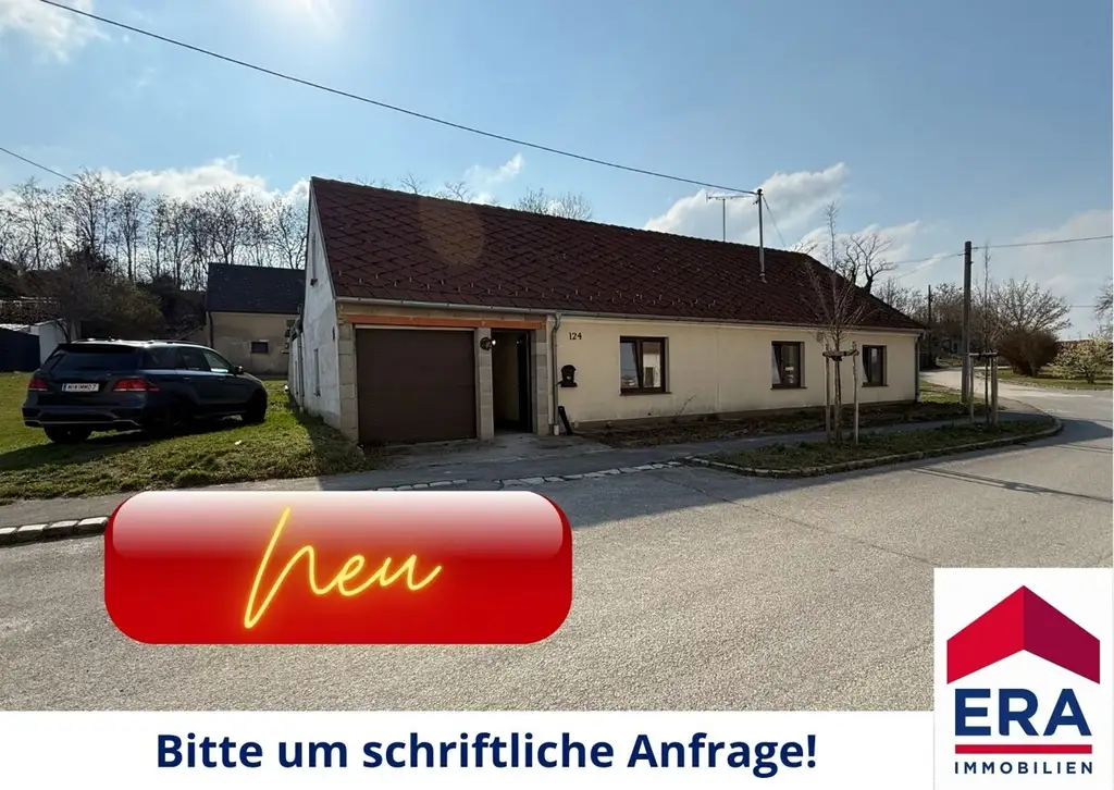 NEU: Frisch saniertes, ebenerdiges Miethaus mit uneinsehbarem Innenhof, Doppelgarage und viel Platz