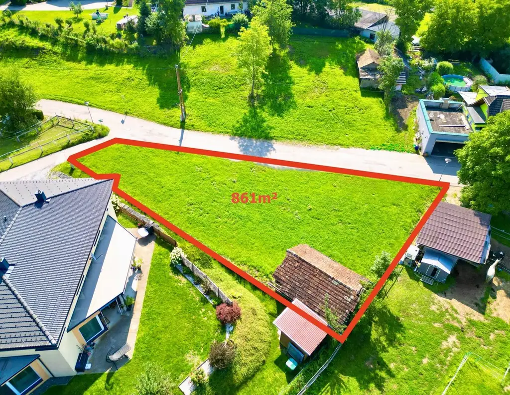 Ihr Familien-Bauplatz in Leibsdorf: Ruhig gelegen, bestens erschlossen & mit Karawankenblick