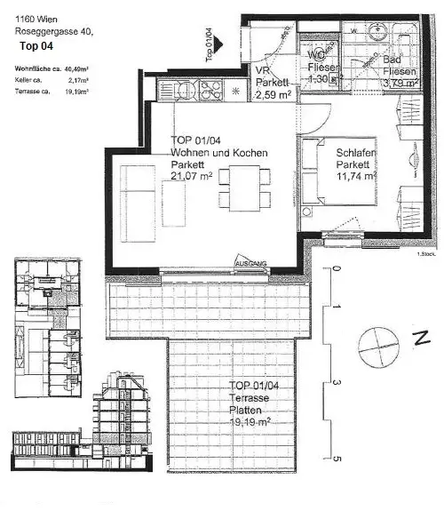 Herrliche 2-Zimmer-Terrassenwohnung in der Roseggergasse – 
perfekte Lage nahe U-Bahn Ottakring!