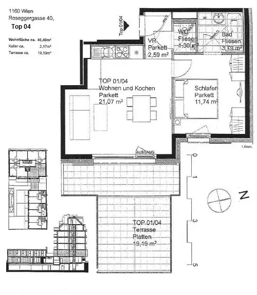 Herrliche 2-Zimmer-Terrassenwohnung in der Roseggergasse – 
perfekte Lage nahe U-Bahn Ottakring!