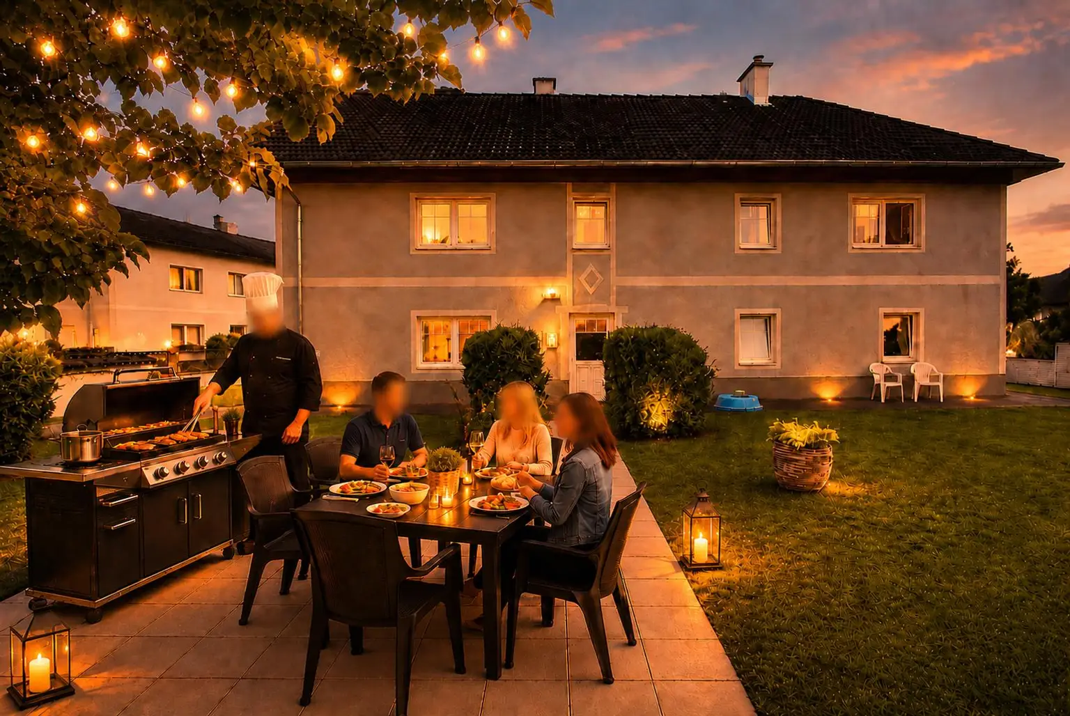 Grillparty Terrasse Ost