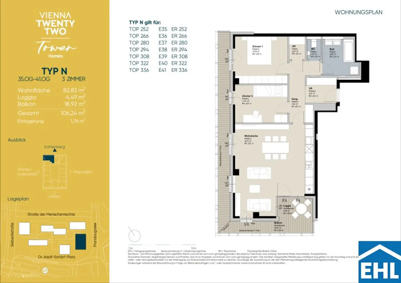 Erstbezug – 3-Zi.-Wohnung mit Rooftop Pool & Sauna