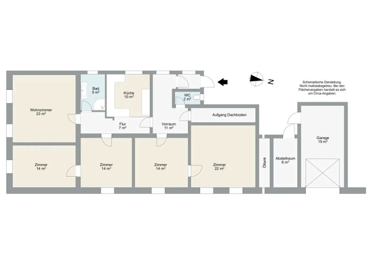 Gepflegtes, charmantes Haus im schönen Fischamend | ca. 122 m² Wohnfläche auf einer Ebene | 5 Zimmer | Garten & Garage