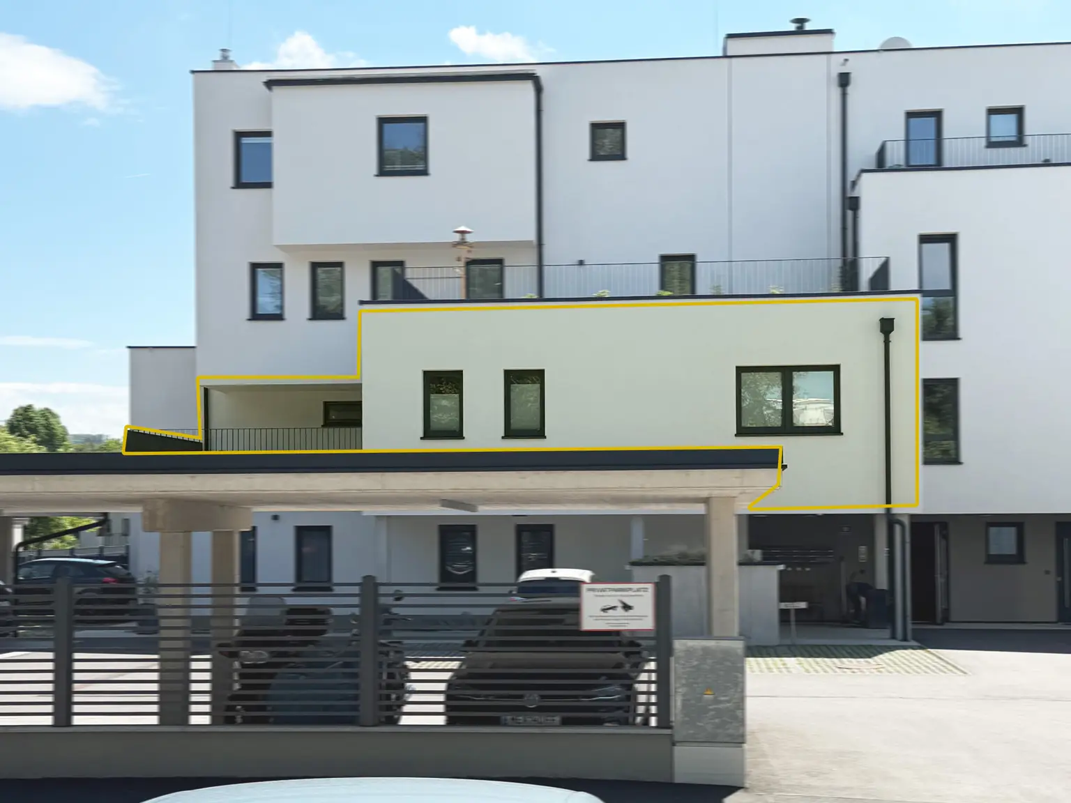 Aussenaufnahme Wohnung  markiert