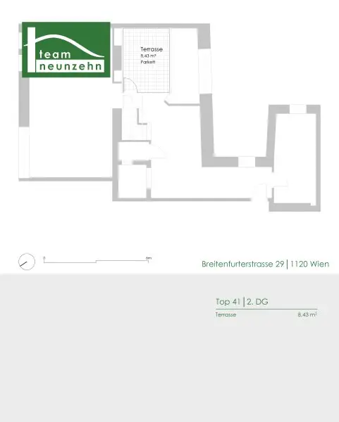 Panoramablick-Wohnung mit Dachterrasse nahe U6 Meidling zwischen Schönbrunn und Wienerberg - Frisch renoviert!