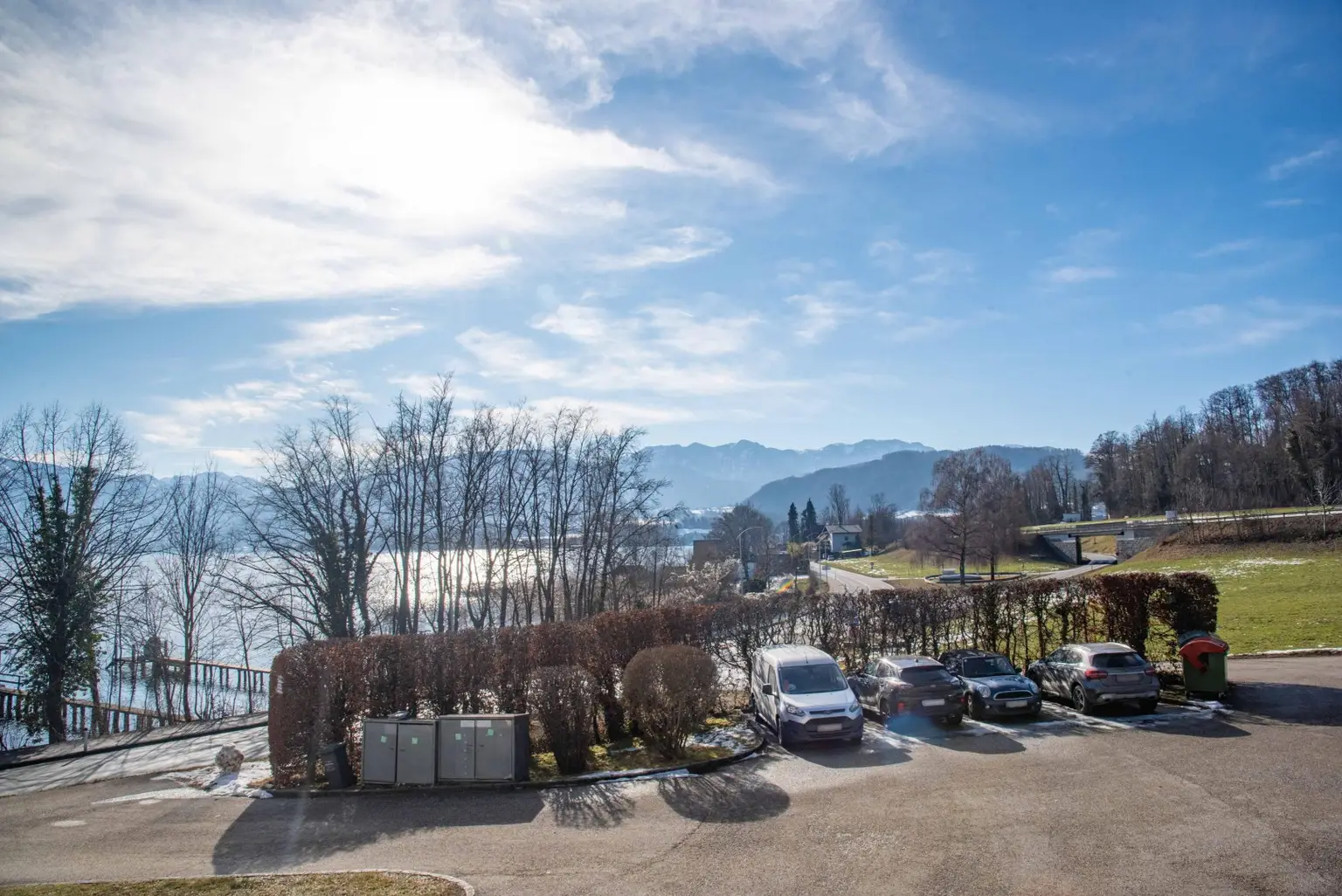 Blick vom Balkon der Wohnung