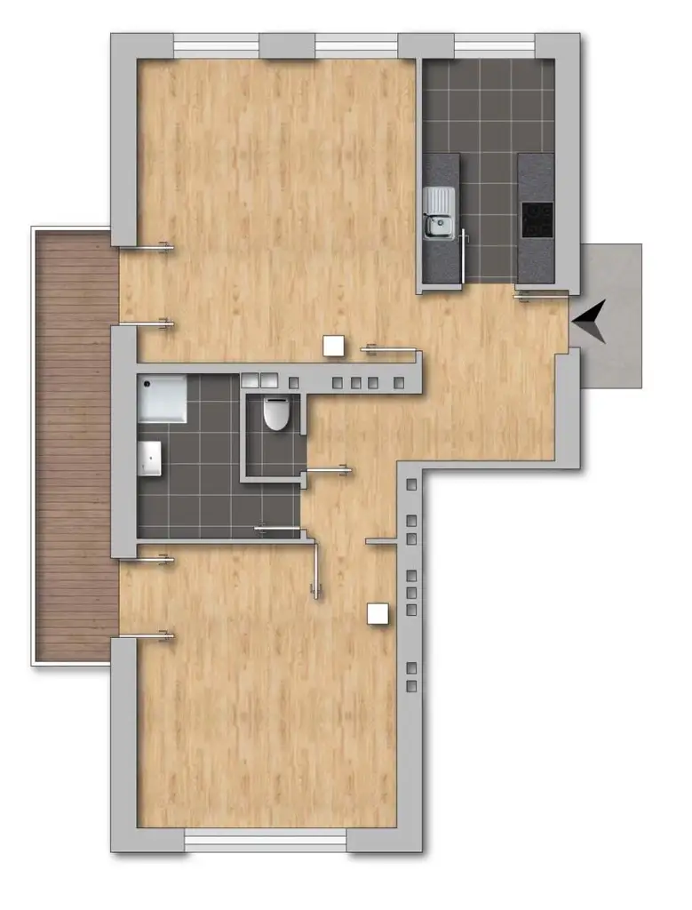 Zentrale 2-Zimmer-Wohnung mit Balkon und Altstadt-Panorama