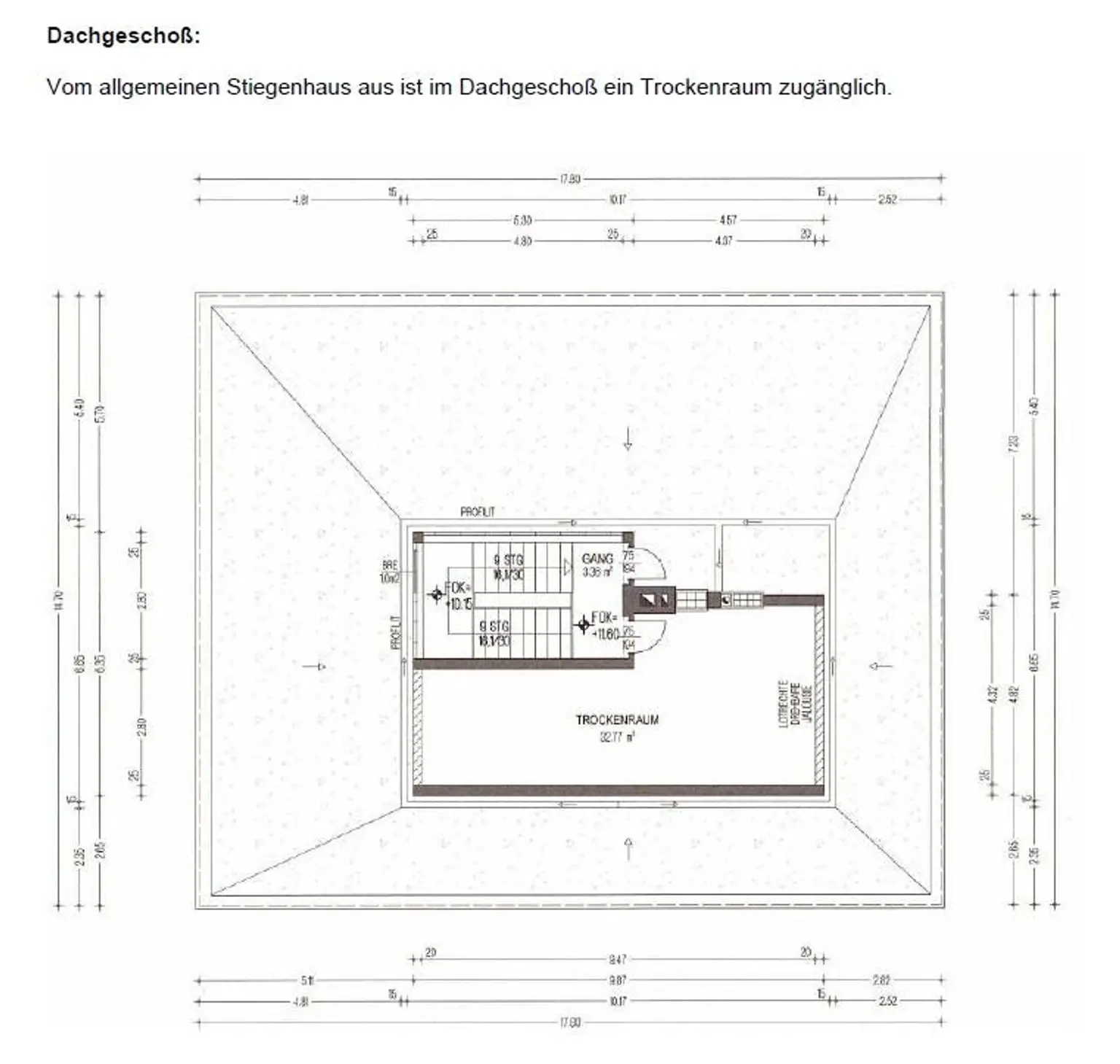 Grundriss Wohnhaus - Dacheschoss