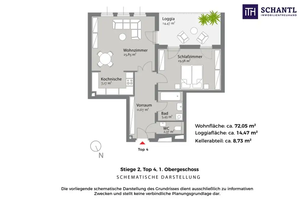 Neuer Preis: Lichtdurchflutete Wohnung mit Loggia + Ruhige Seitengasse! Jetzt zugreifen!