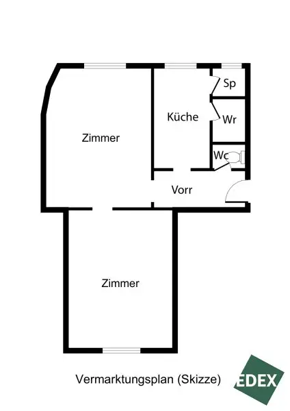 Altbauwohnung mit 2 Zimmern & Sanierungsbedarf – perfekt für kreative Eigennutzer