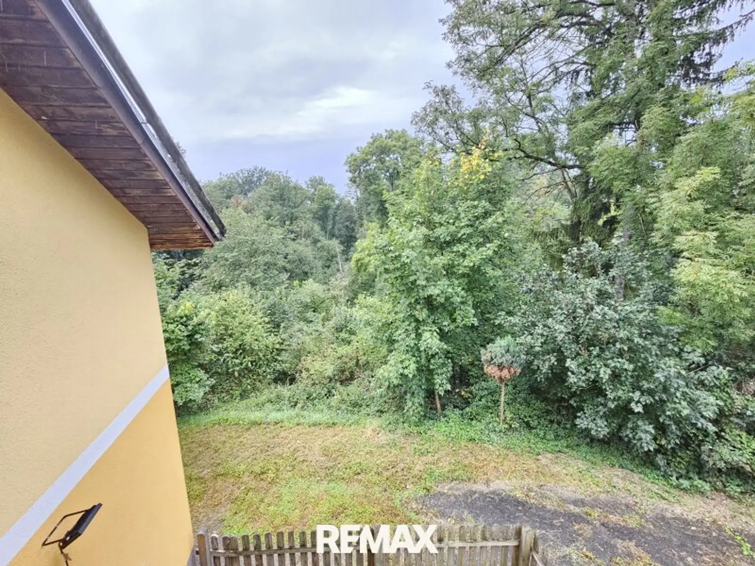 Aussicht Balkon Richtung Salzachau