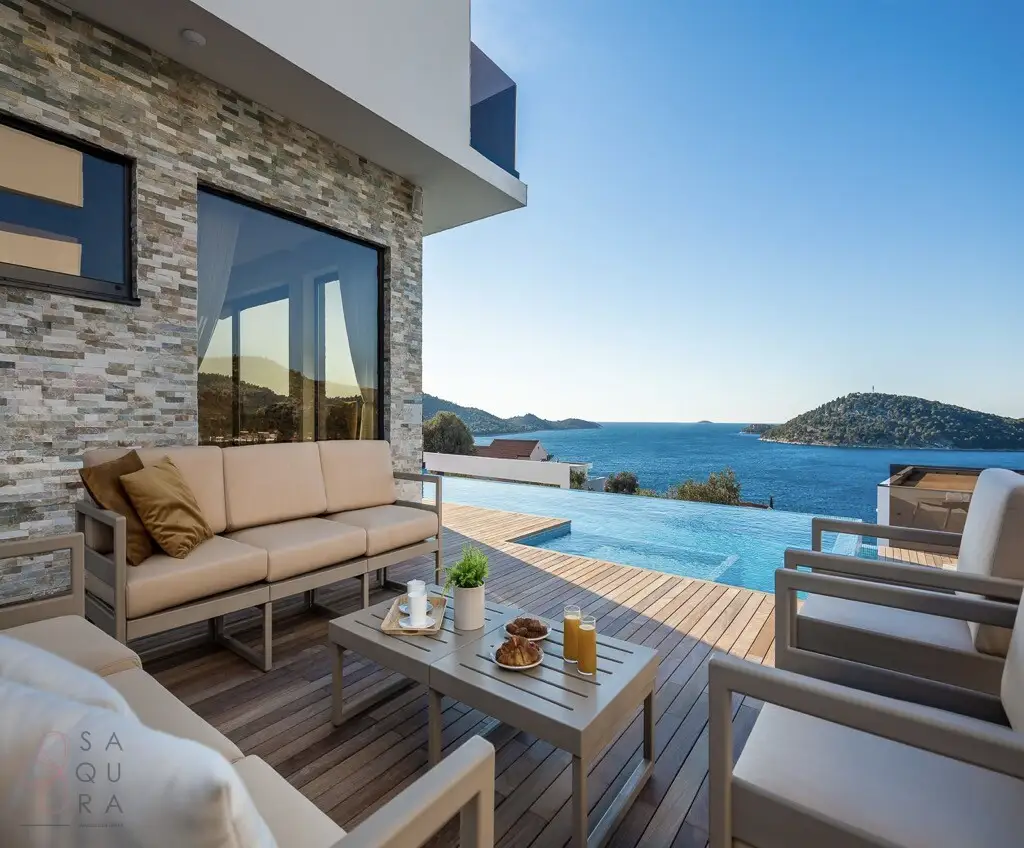Moderne Villa mit Meerblick in Rogoznica – Eleganz und Erholung nur 80 m vom Meer