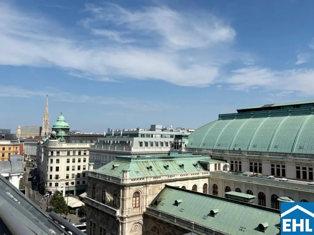 Exklusive Dachgeschoßwohnung mit Blick auf die Wiener Staatsoper!