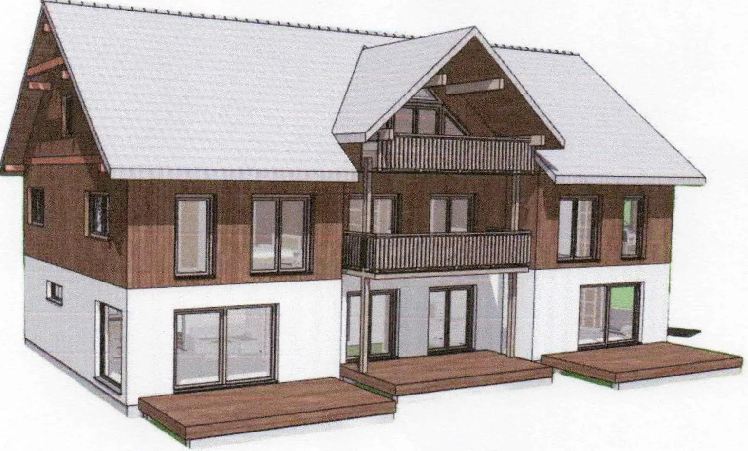 948, Reihenhaus mit 3 Einheiten außen