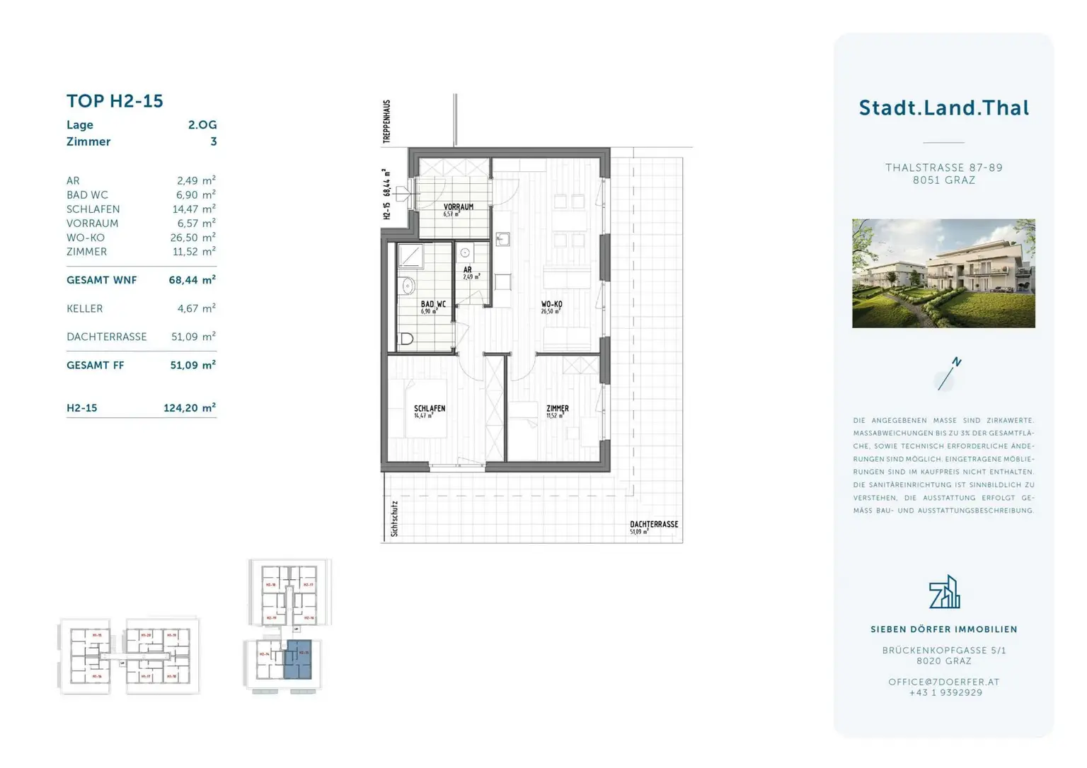 Verkaufsplan H2-15 - Projekt Stadt.Land.Thal