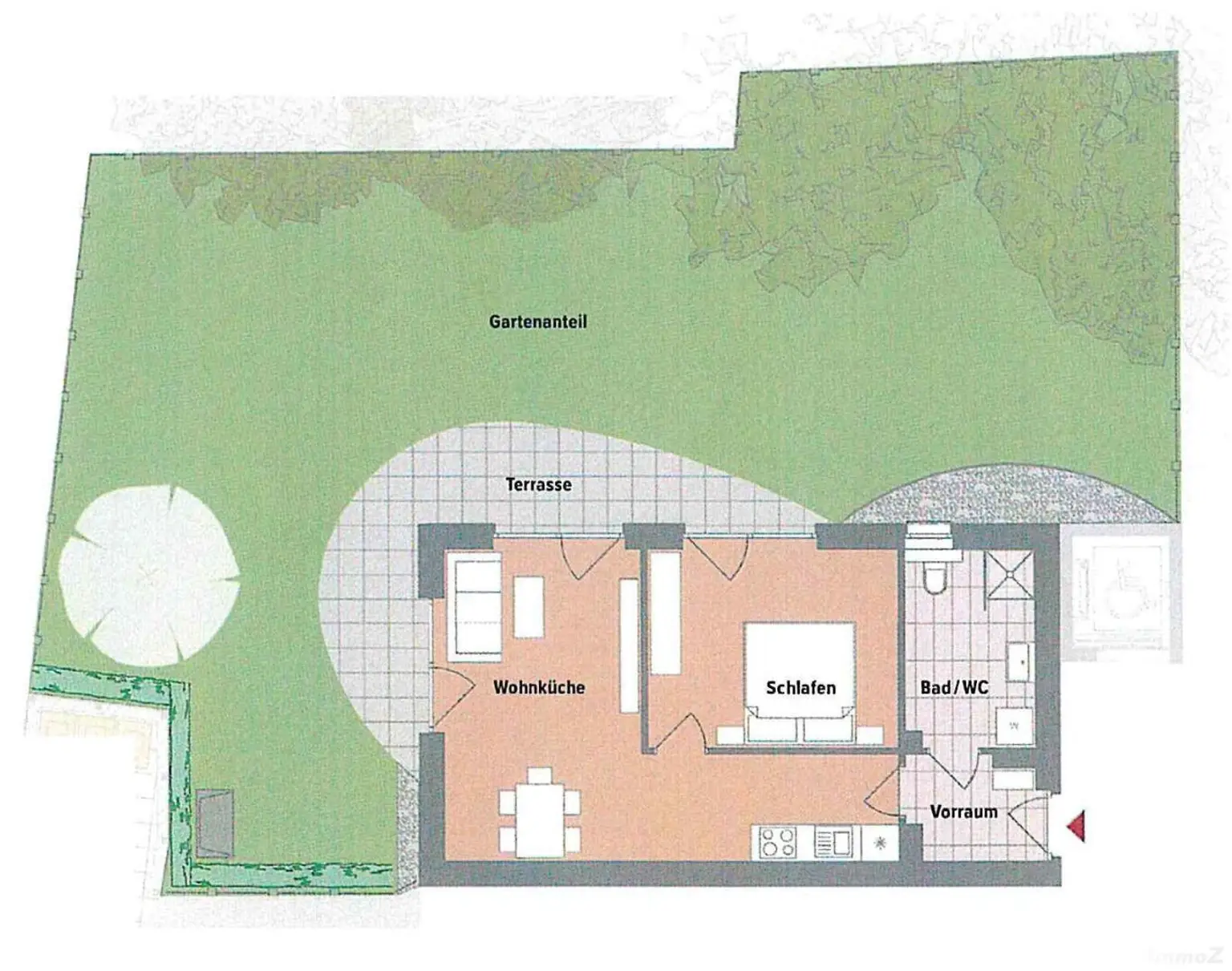 Grundriss Top 1, K 22