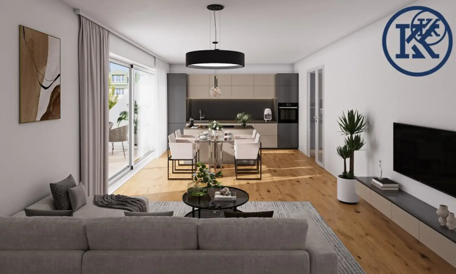 Wohnküche Render