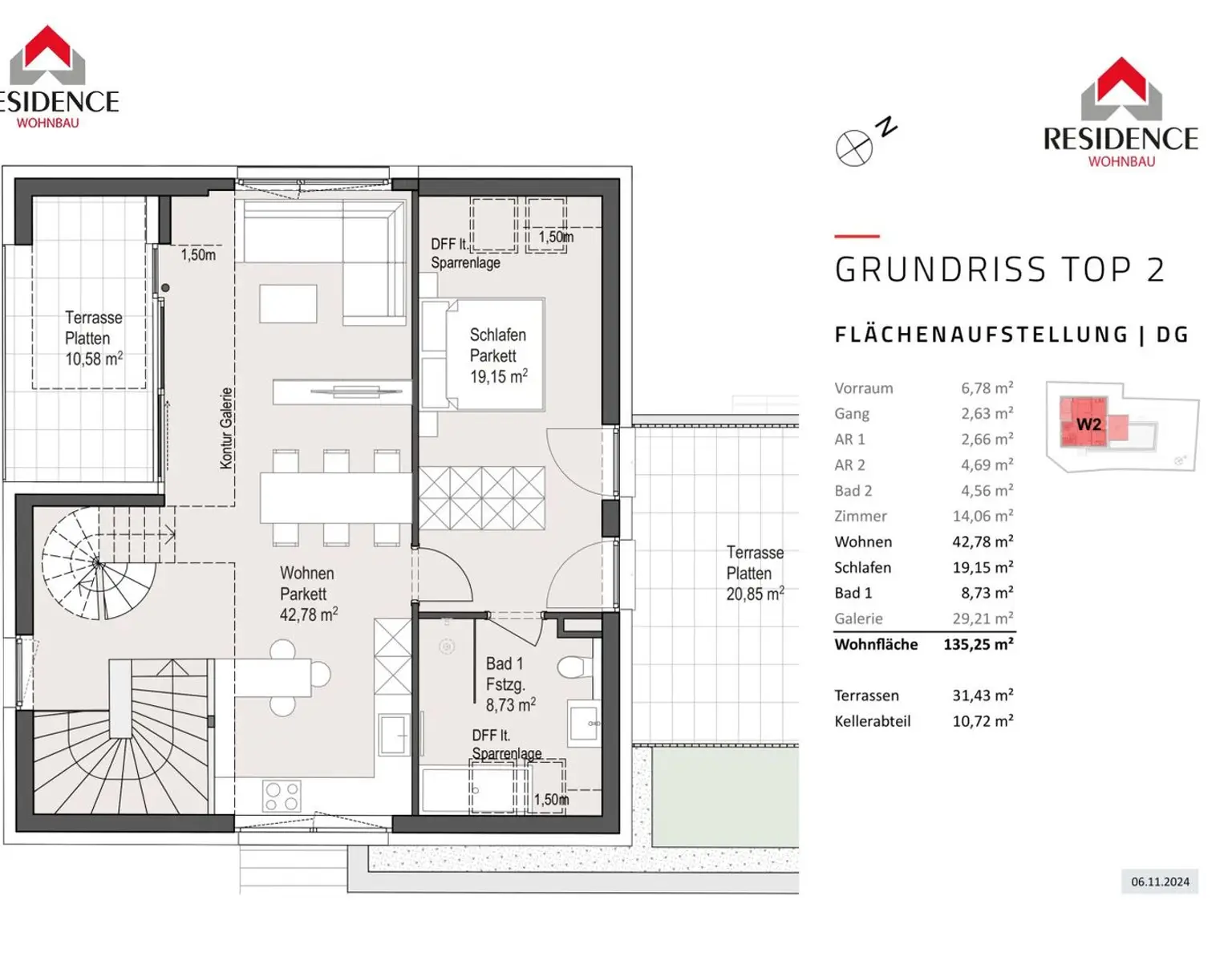 3-Zimmer-Maisonettewohnung mit Galerie in Maxglan