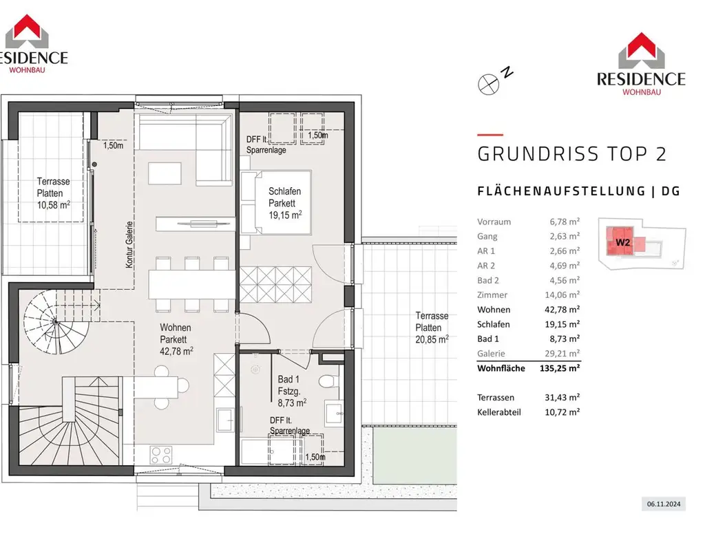 3-Zimmer-Maisonettewohnung mit Galerie in Maxglan