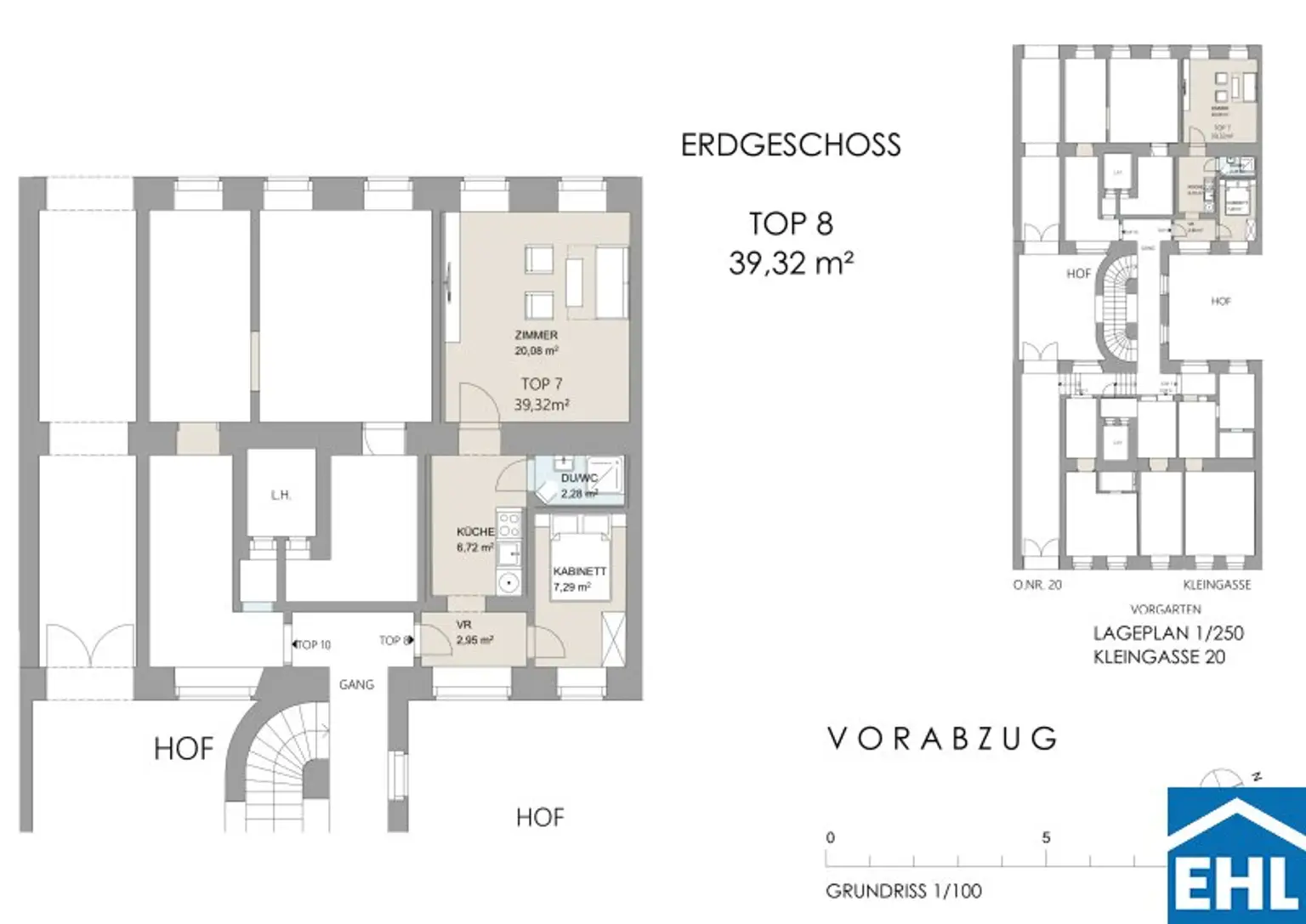 Innenhofruhelage Nähe Schlachthausgasse: Charmante 2 Zimmer-Altbauwohnung