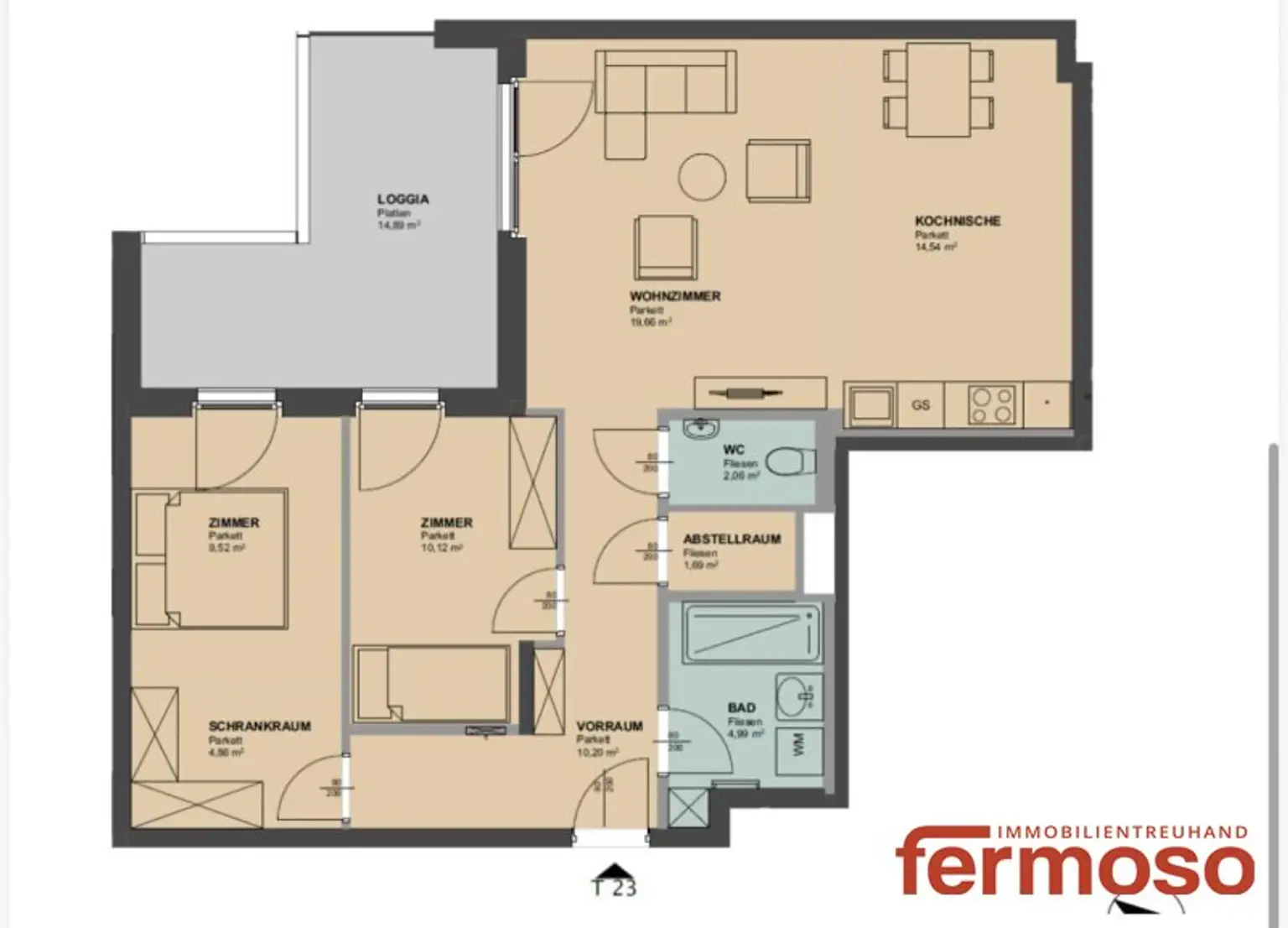 Moderne 3-Zimmer-Wohnung mit Loggia in 1200 Wien – Ihr neues Zuhause!