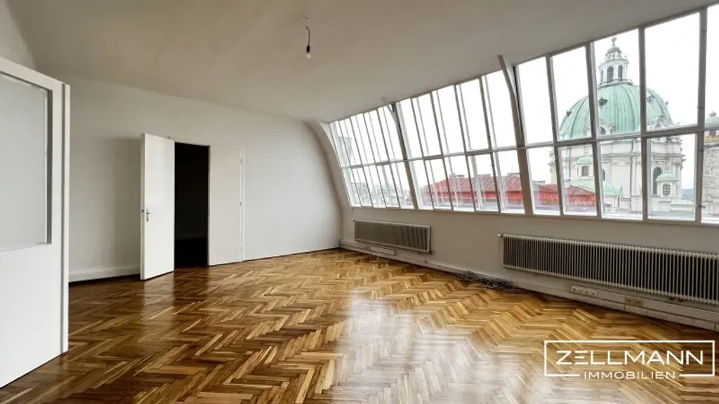 Exklusives Dachgeschossbüro nahe dem Wiener Schwarzenbergplatz – Stil trifft Lage. | ZELLMANN IMMOBILIEN