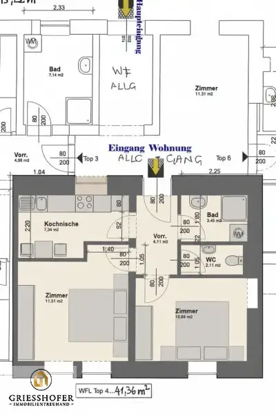 Helle und neuwertige 2 - Zimmer Wohnung in Bad Aussee