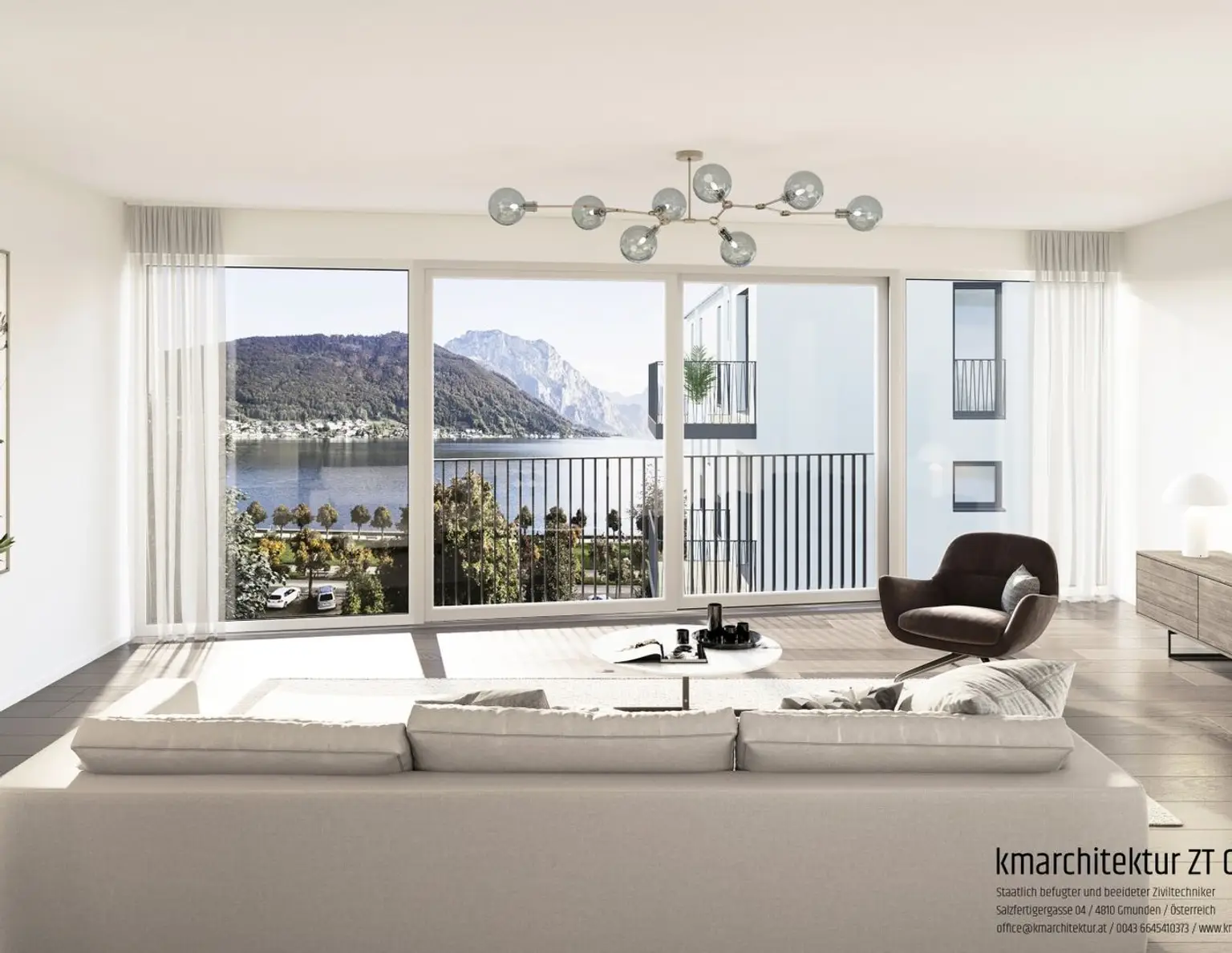 Stilvolle 4-Zimmer-Architektenwohnung mit großzügigem Wohngefühl in Gmunden
