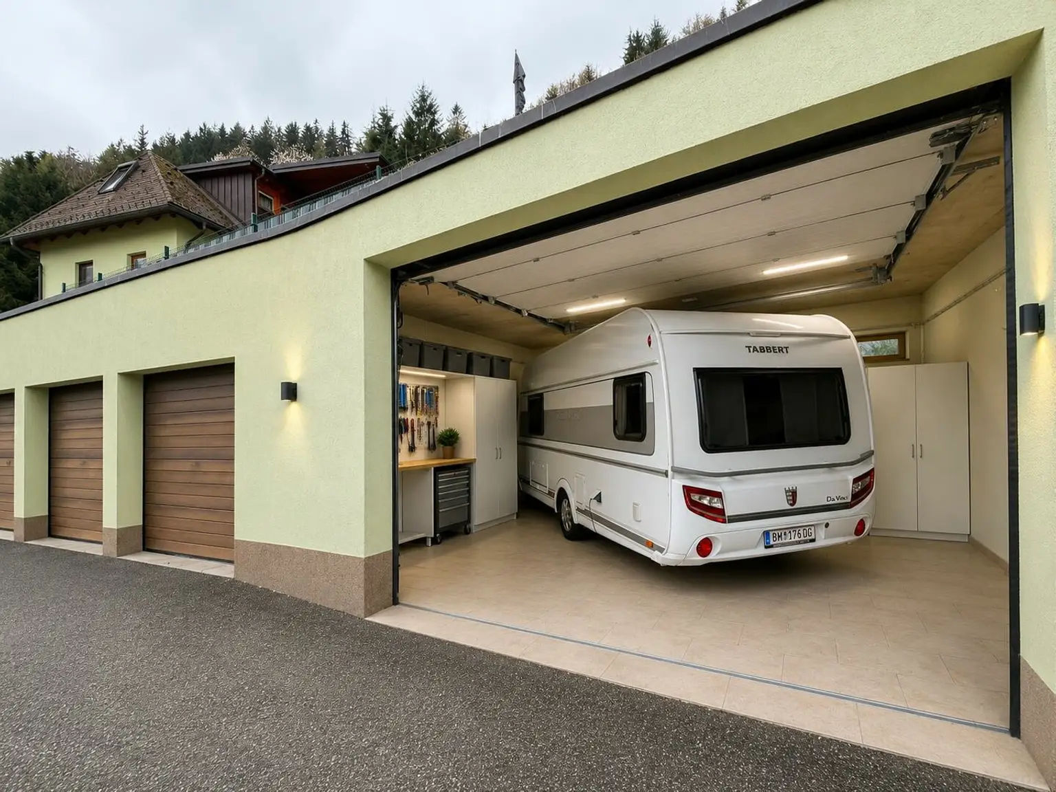 Garage für Wohnwagen