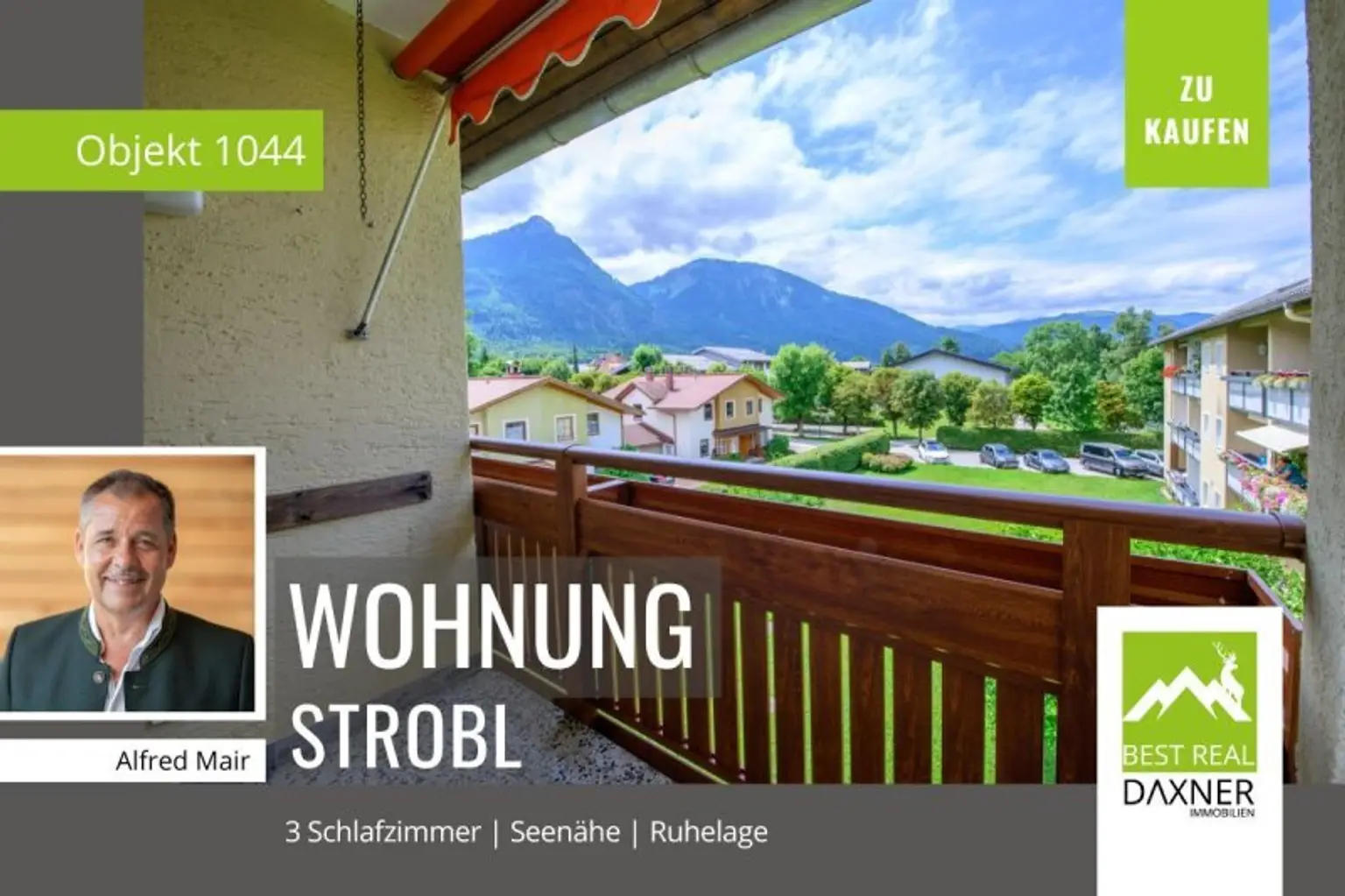 Geräumige 4-Zimmer-Wohnung in ruhiger Grünlage – nur  2 Gehminuten zum Wolfgangsee