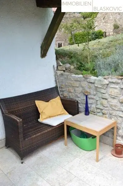 Typisch istrisches Steinhaus in der mittelalterlichen Stadt Motovun