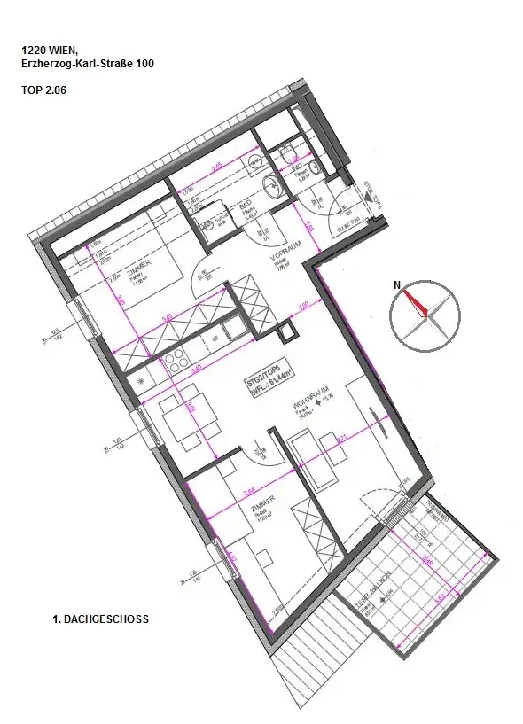 Sonnige 3-Zimmer-Terrassenwohnung in grüner Oase nahe der Donau!
ERSTBEZUG!