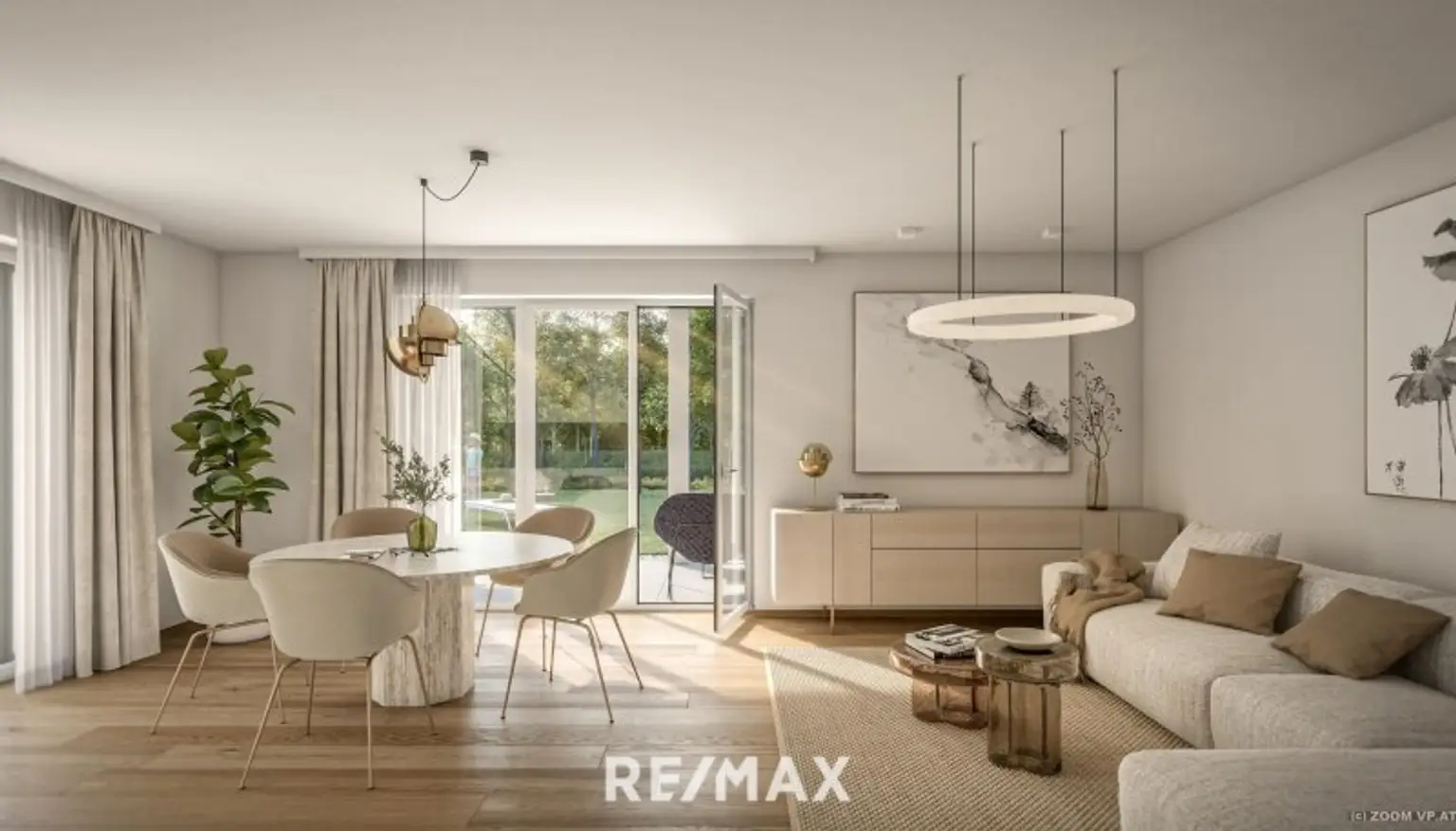 Rendering Wohnbereich TOP5