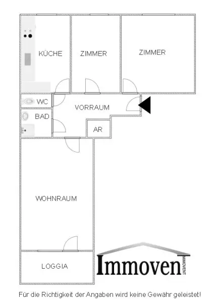 Helle 3-Zimmerwohnung mit Loggia und Parkplatz!