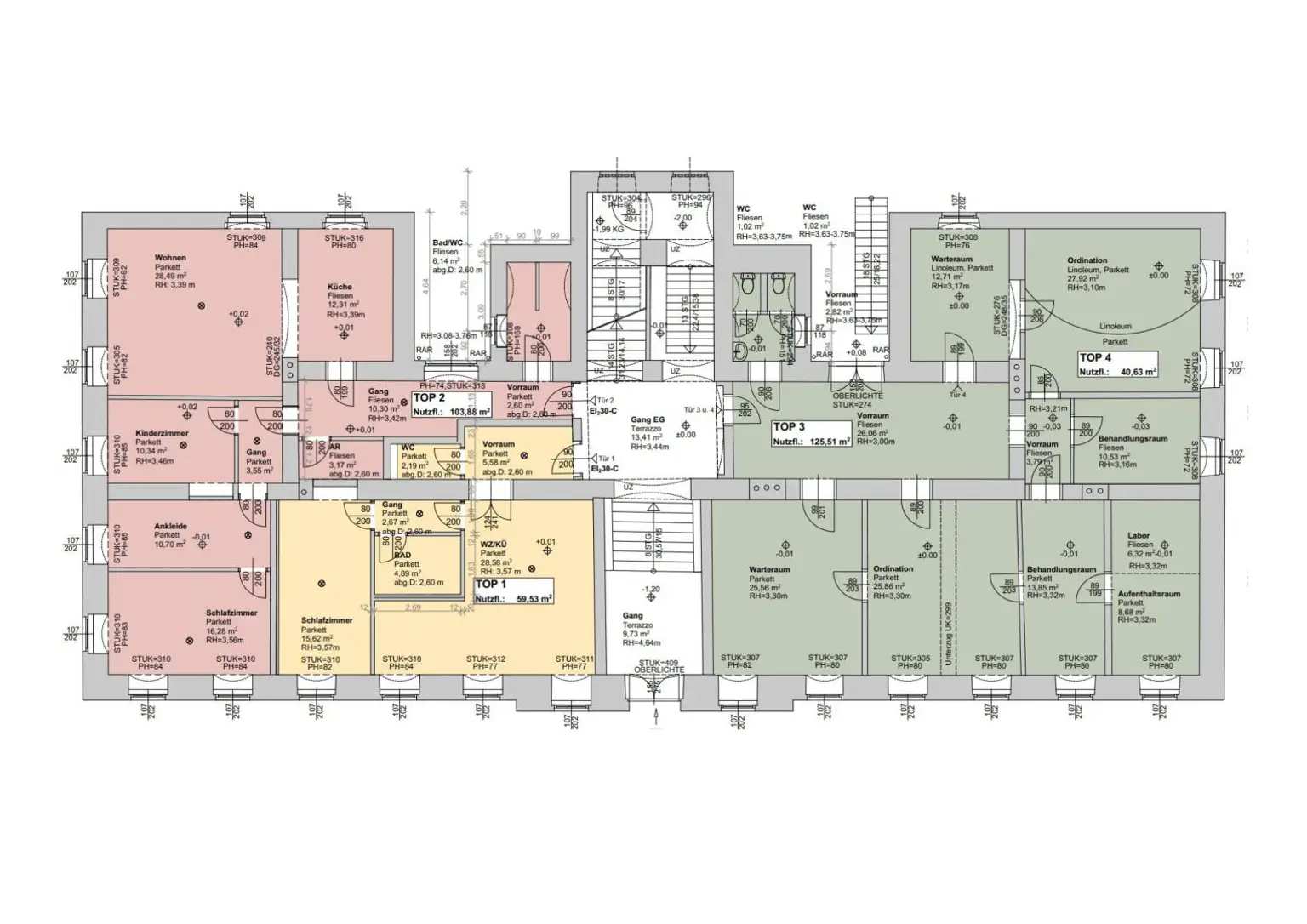 Charakteristisches Zinshaus im Ortszentrum