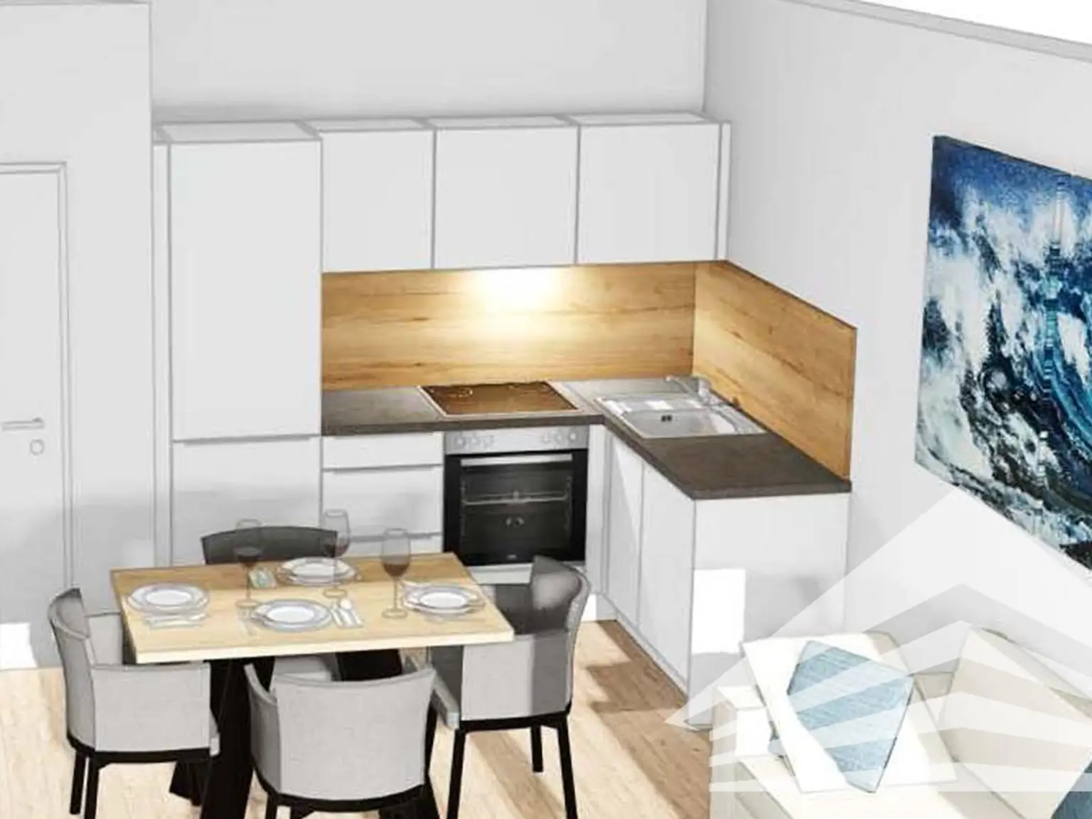 Wunderschöne 2-Zimmer Wohnung mit großem Balkon in Puchenau!