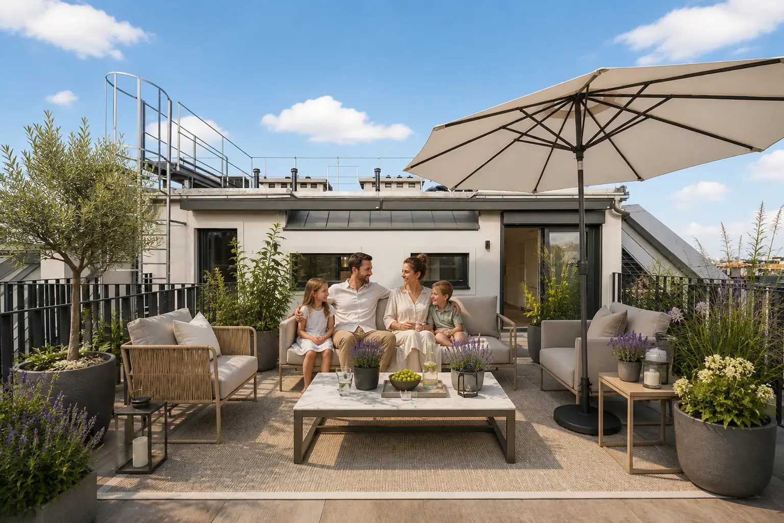 Dachterrasse über den Dächern von Wien!