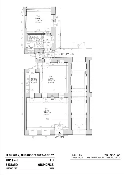 3-Zimmer Geschäftsfläche in 1090 Wien mit hoher Frequenz zu vermieten